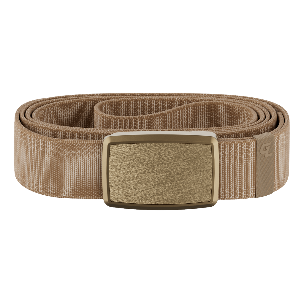 Groove Belt Low Profile - Taupe/Gold