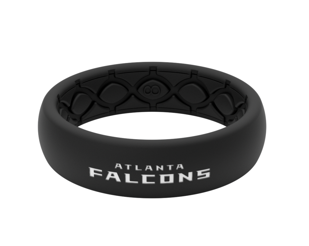 Groove Life NFL Atlanta Falcons Black Thin Ring, Size 6