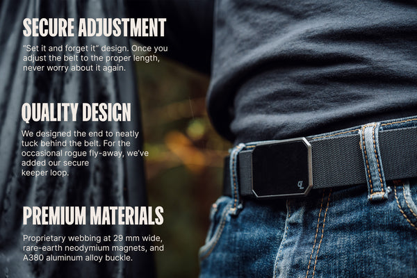 Black Belt Strap with Black Buckle, Our Groove Belt™ | Groove Life