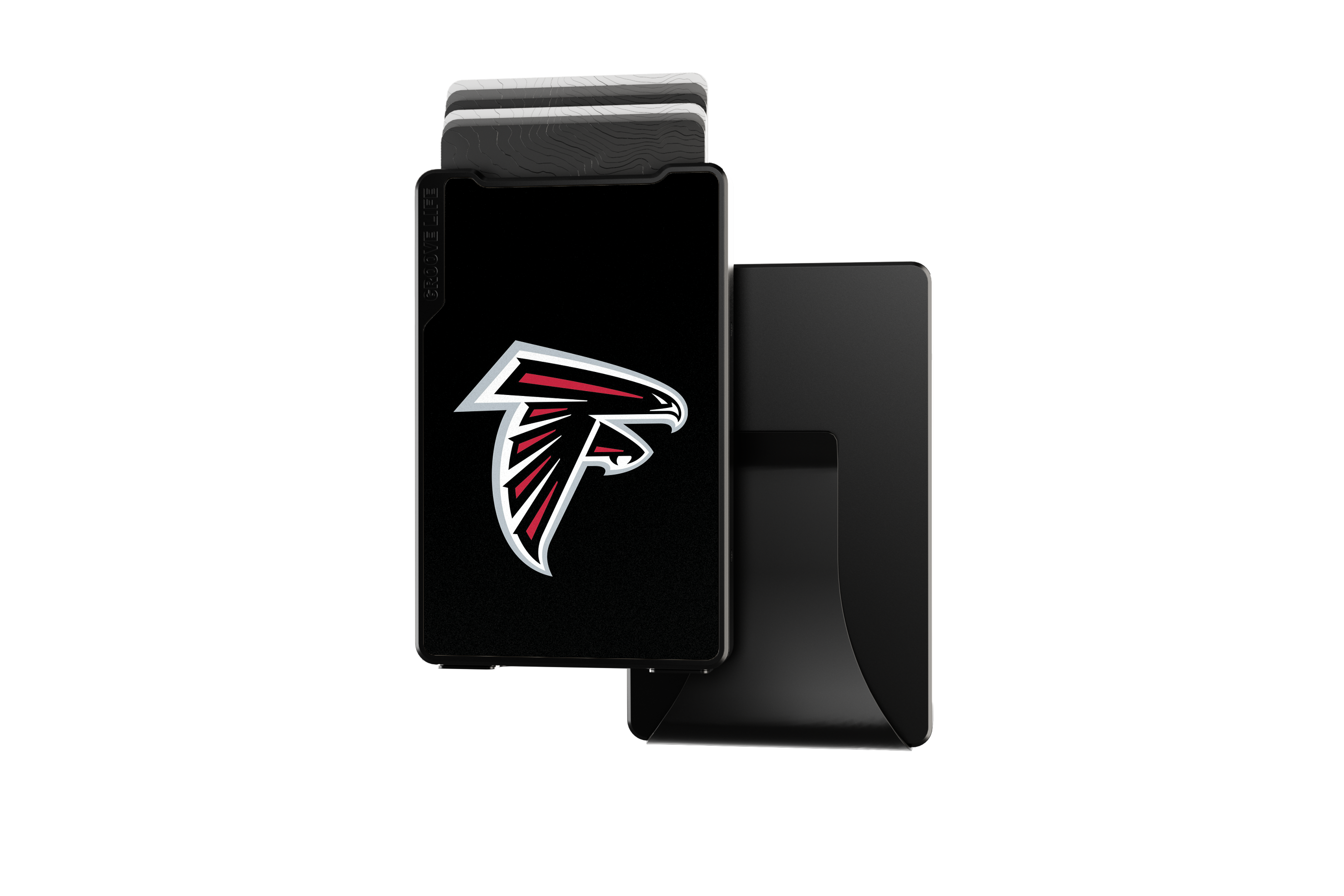 Atlanta falcons groove wallet Money Clip Brown Leather Go Black Leather Go view 2