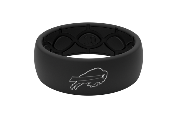 Groove Life NFL Buffalo Bills Black Thin Ring, Size 7