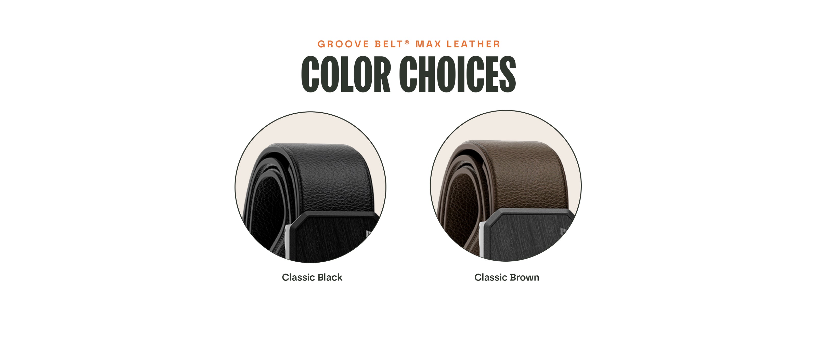 Groove Belt Max Leather Color Choices