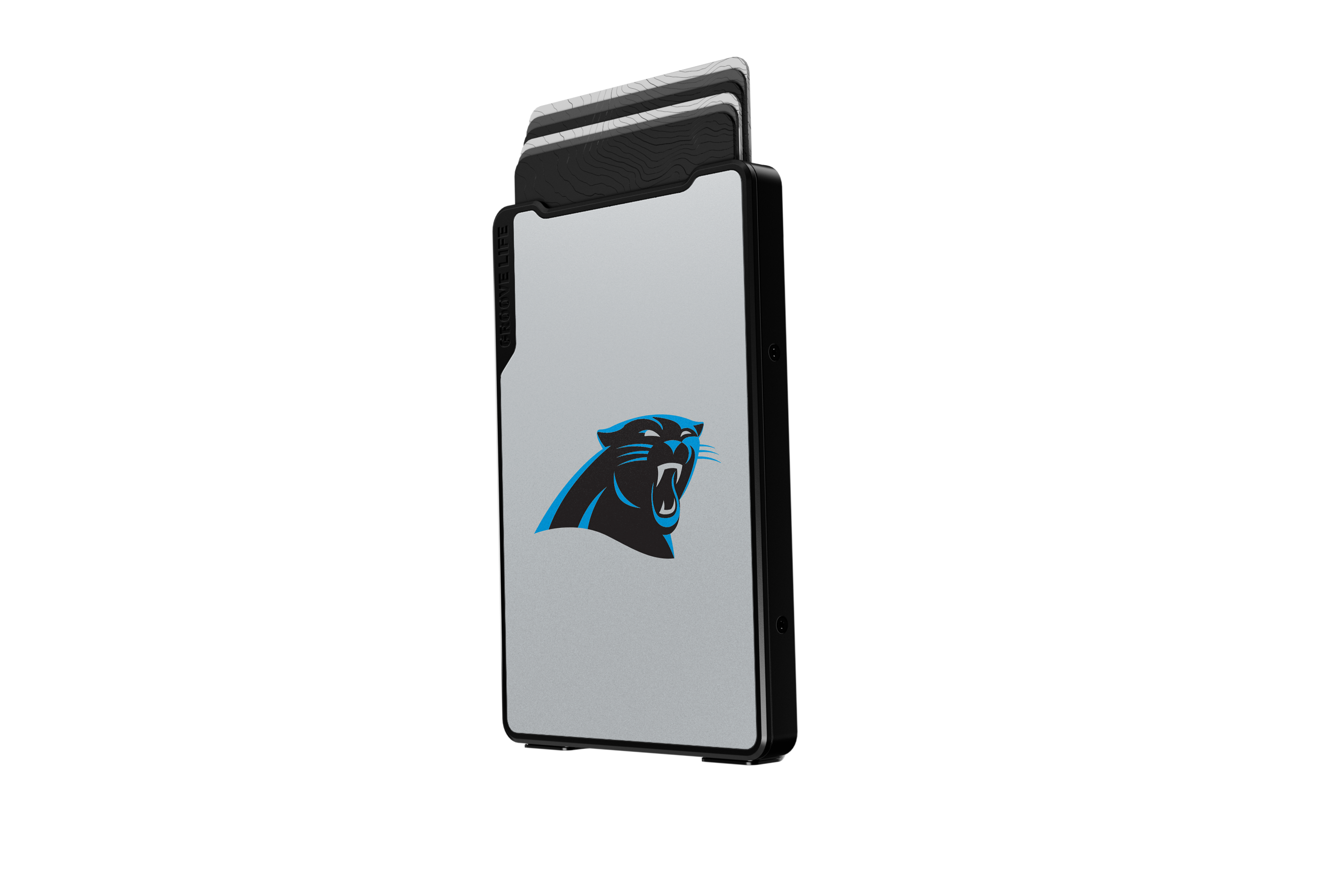 carolina panthers groove wallet Money Clip Brown Leather Go Black Leather Go view 3