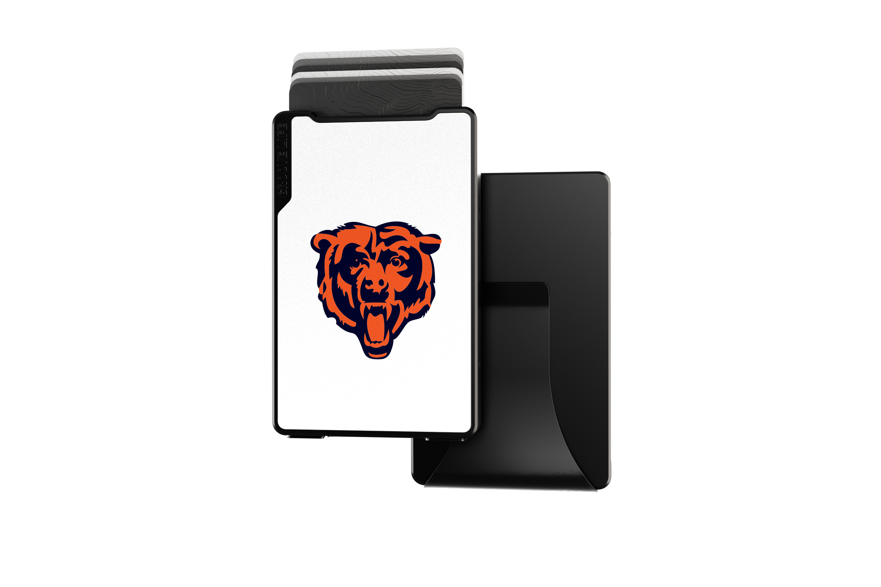 chicago bears groove wallet Money Clip Brown Leather Go Black Leather Go view 2