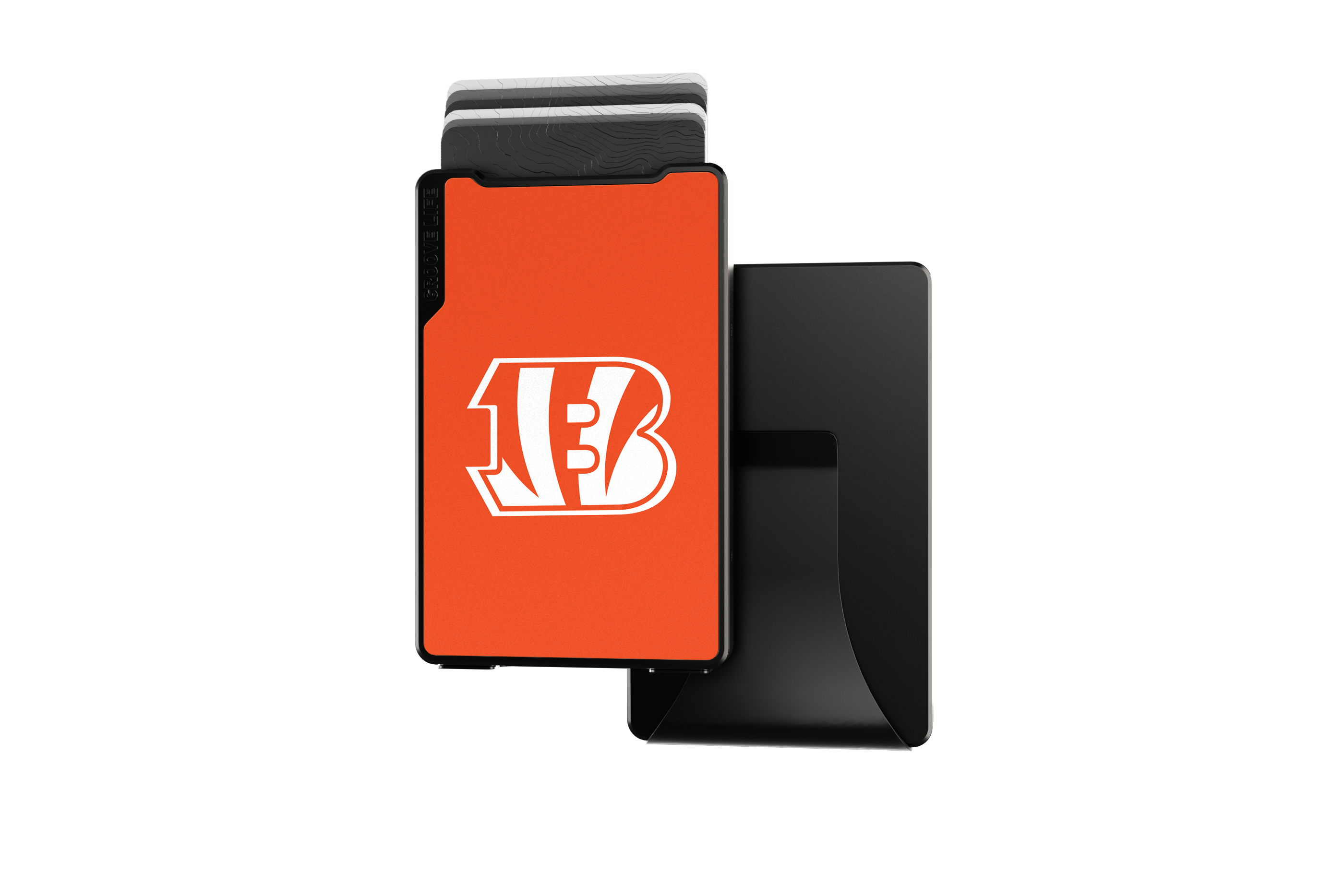 cincinnati bengals groove wallet Money Clip Brown Leather Go Black Leather Go view 2