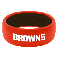 Original NFL Cleveland Browns - Groove Life Silicone Wedding Rings front view