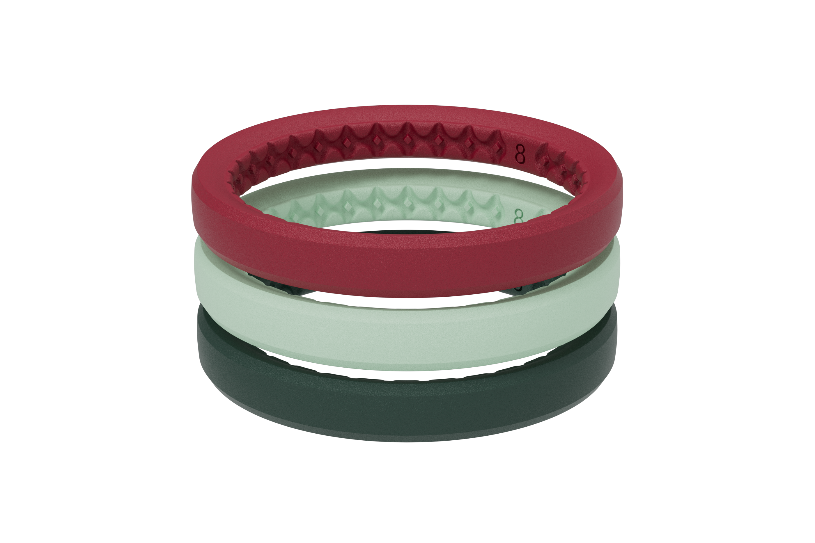 cranberry stackable ring view 1