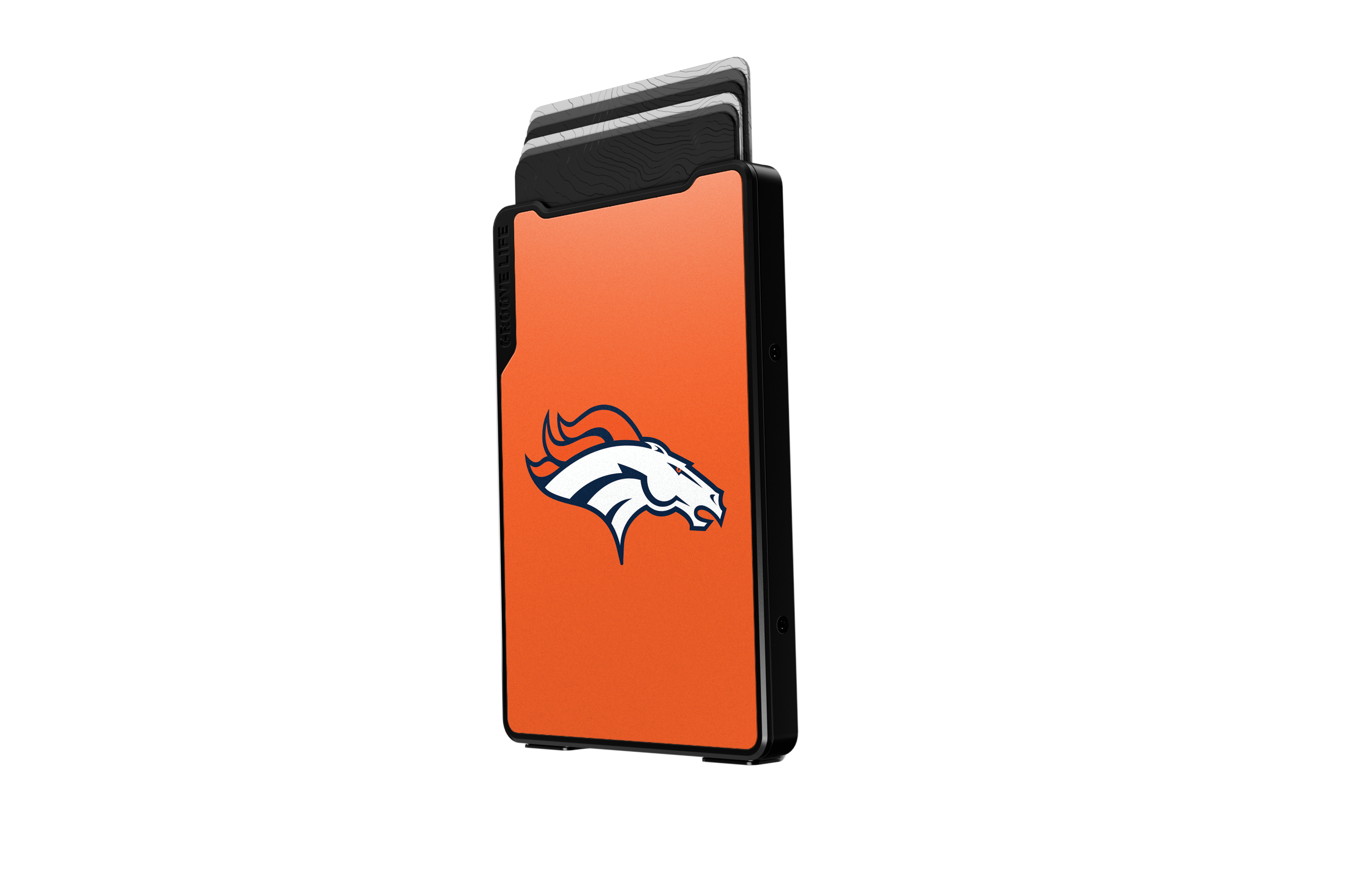 denver broncos groove wallet Money Clip Brown Leather Go Black Leather Go view 3