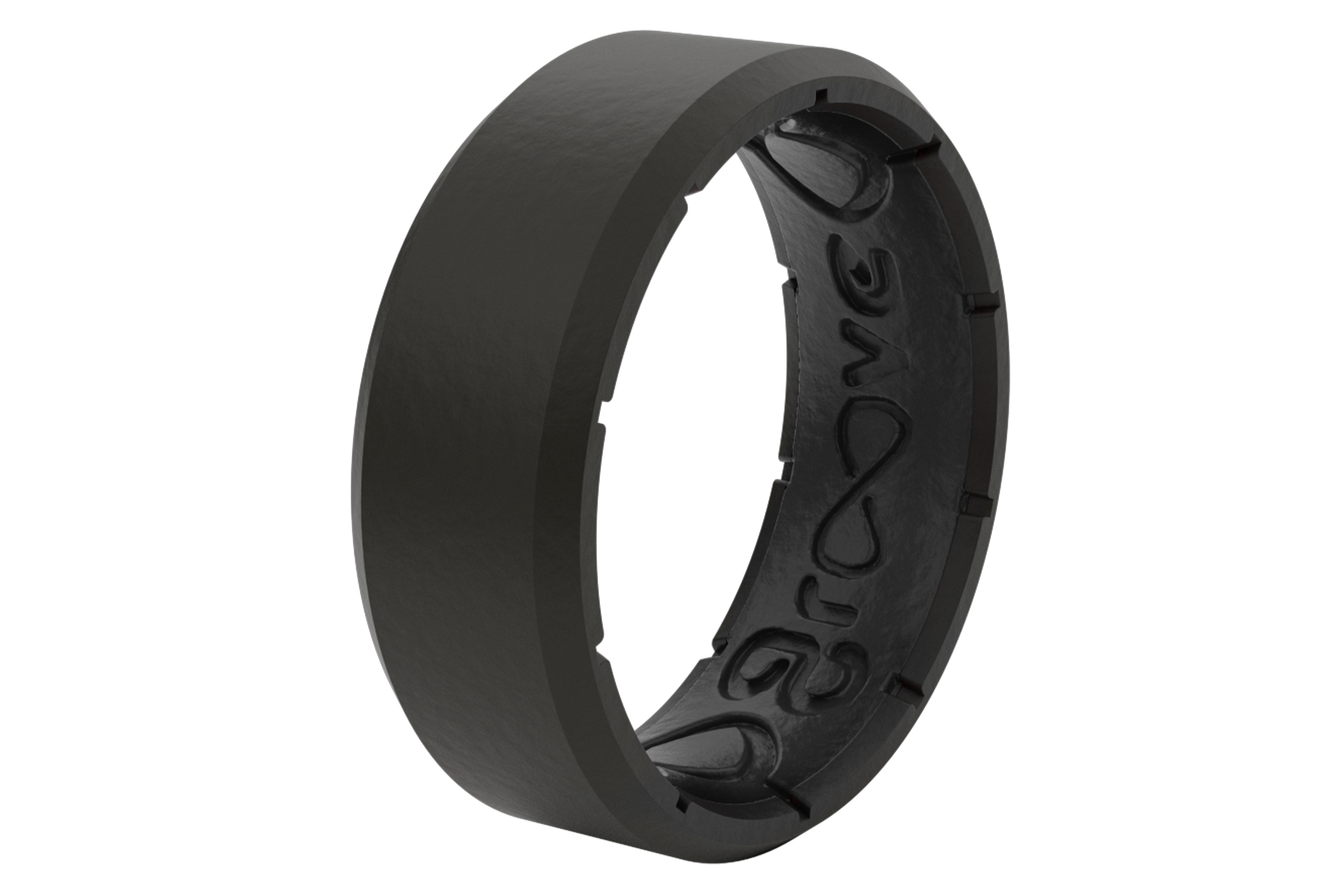 Groove Life Zeus Hammered Gun Metal Silicone Ring, Size 11