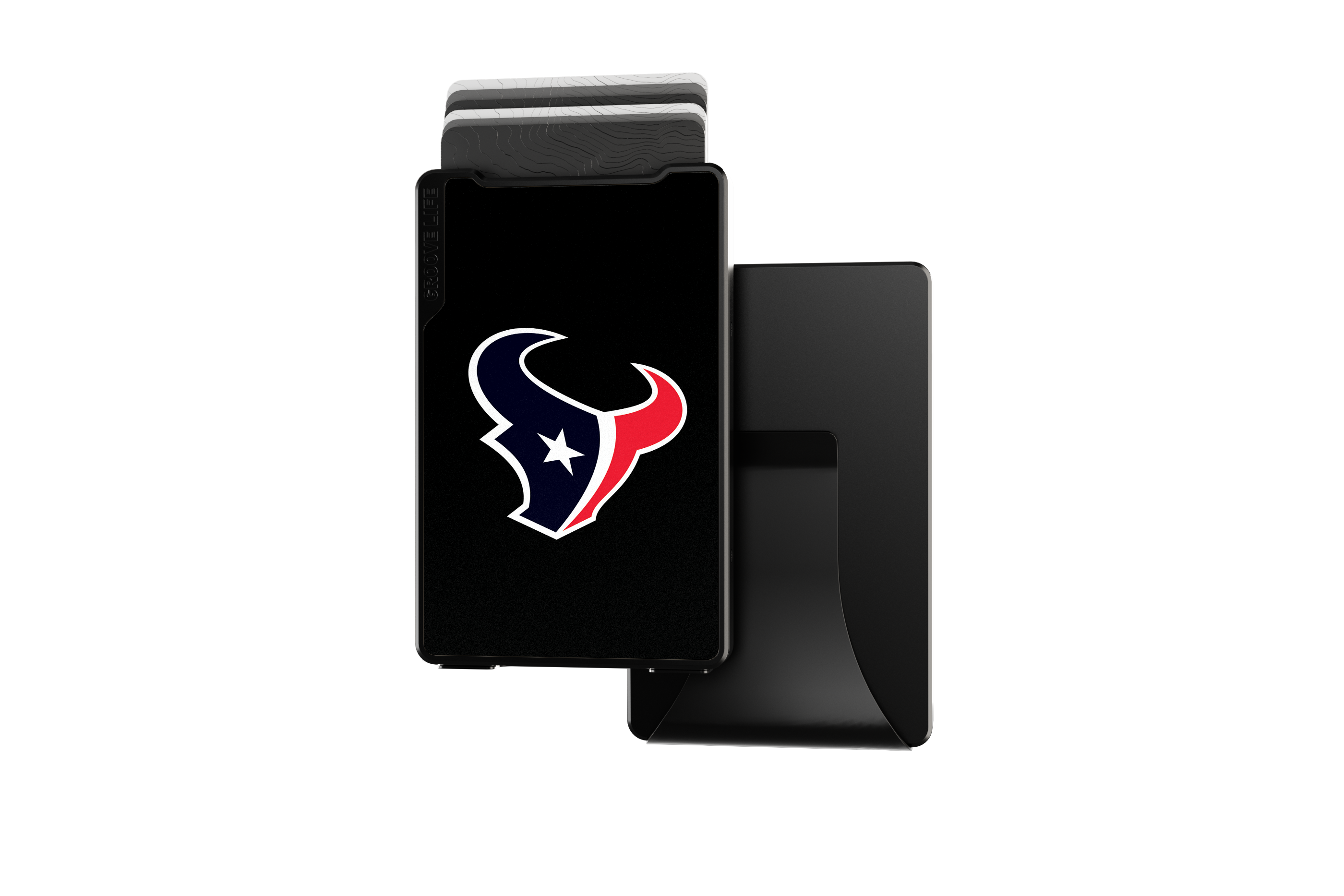 houston texans groove wallet Money Clip Brown Leather Go Black Leather Go view 2