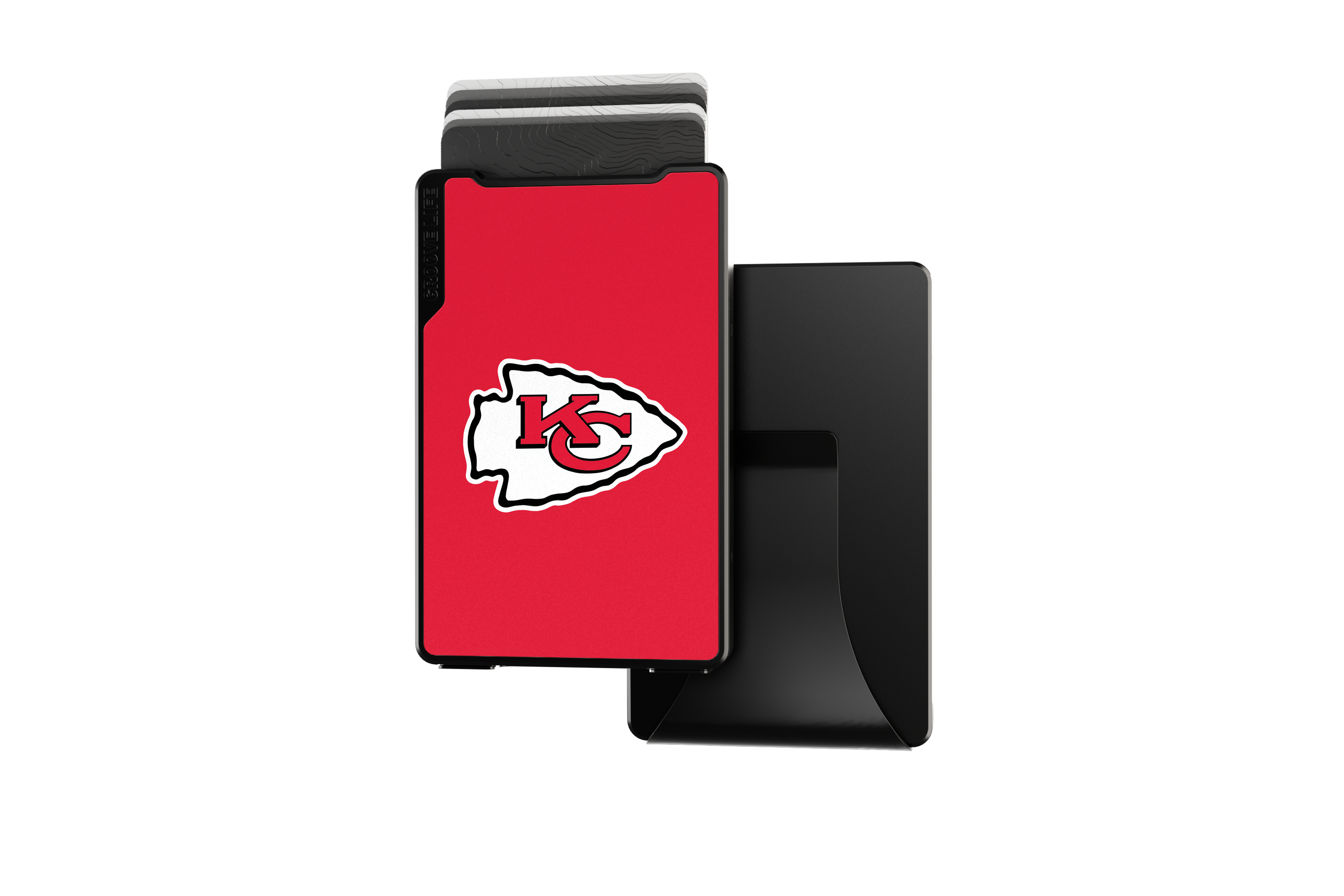 Kansas city chiefs groove wallet Money Clip Brown Leather Go Black Leather Go view 2