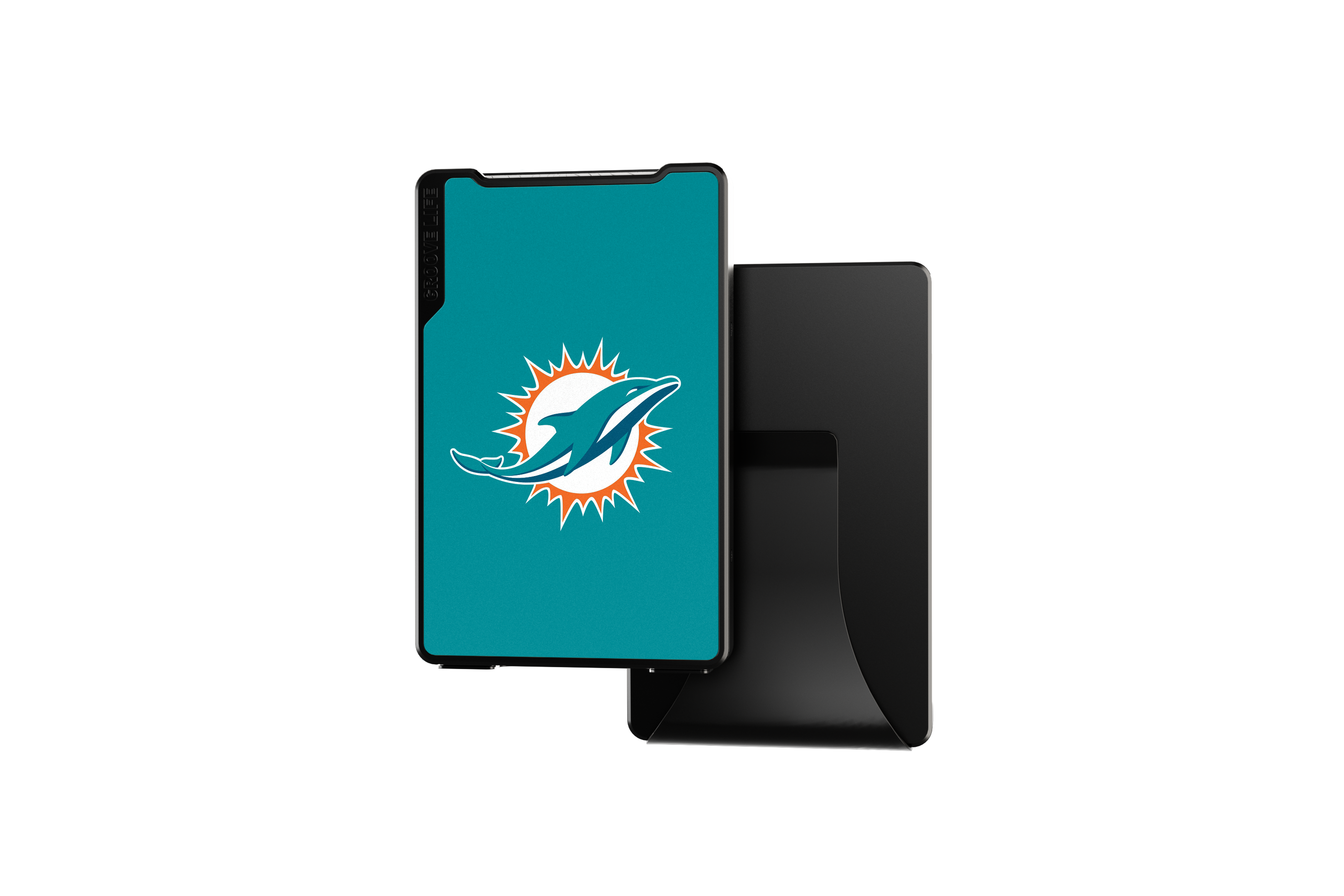 miami dolphins groove wallet Money Clip Brown Leather Go Black Leather Go view 1