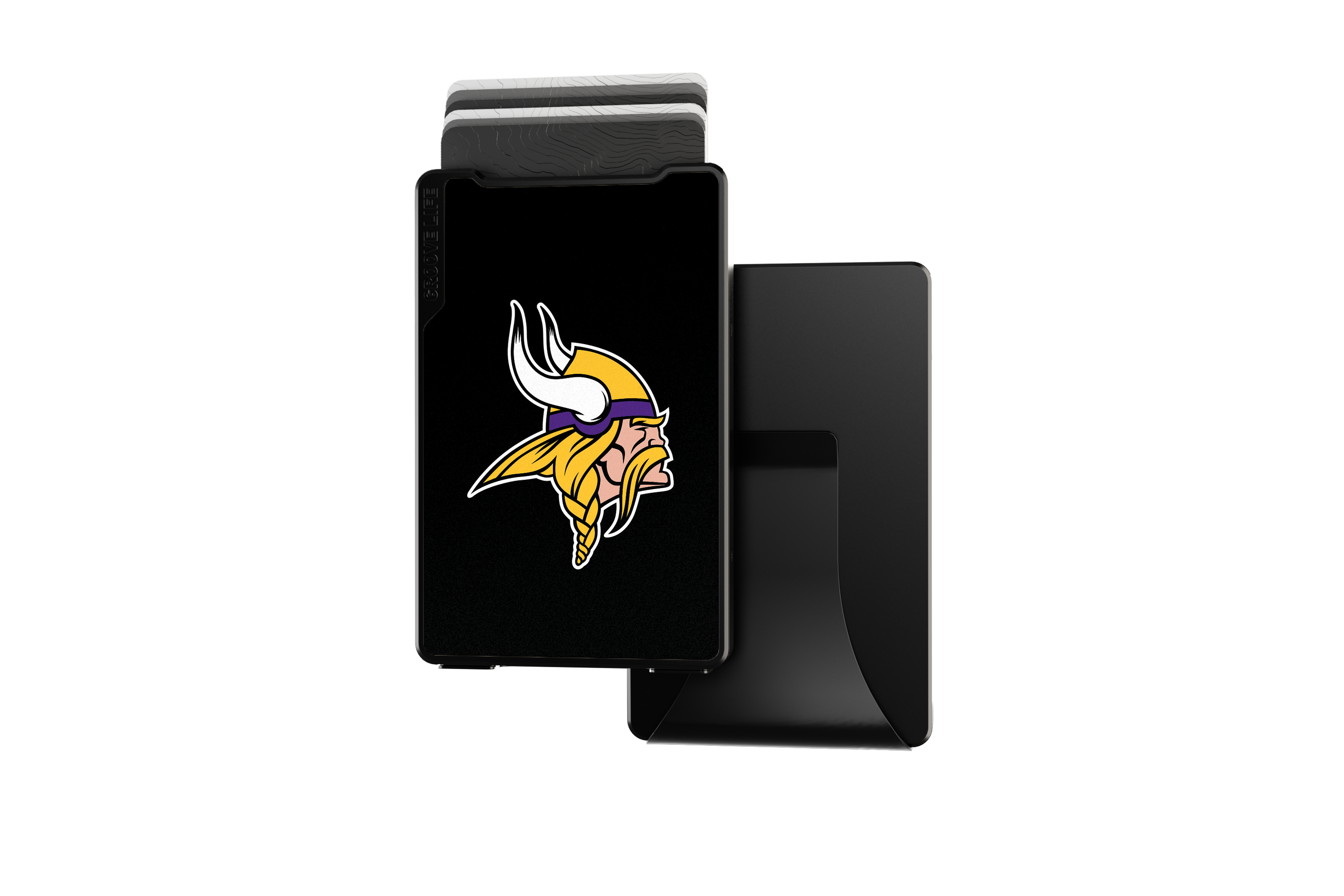 minnesota vikings groove wallet Money Clip Brown Leather Go Black Leather Go view 2