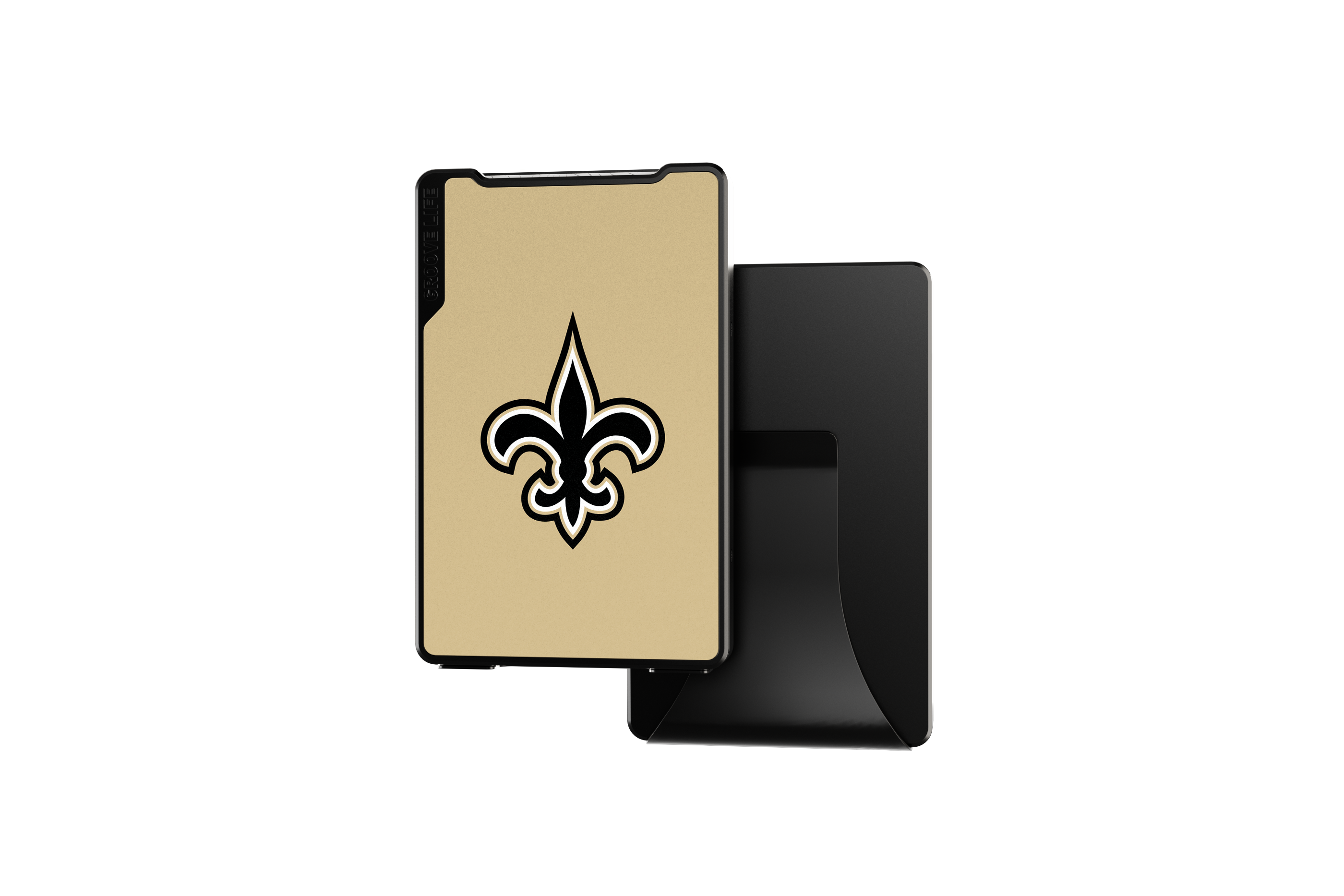 new orleans saints groove wallet Money Clip Brown Leather Go Black Leather Go view 1