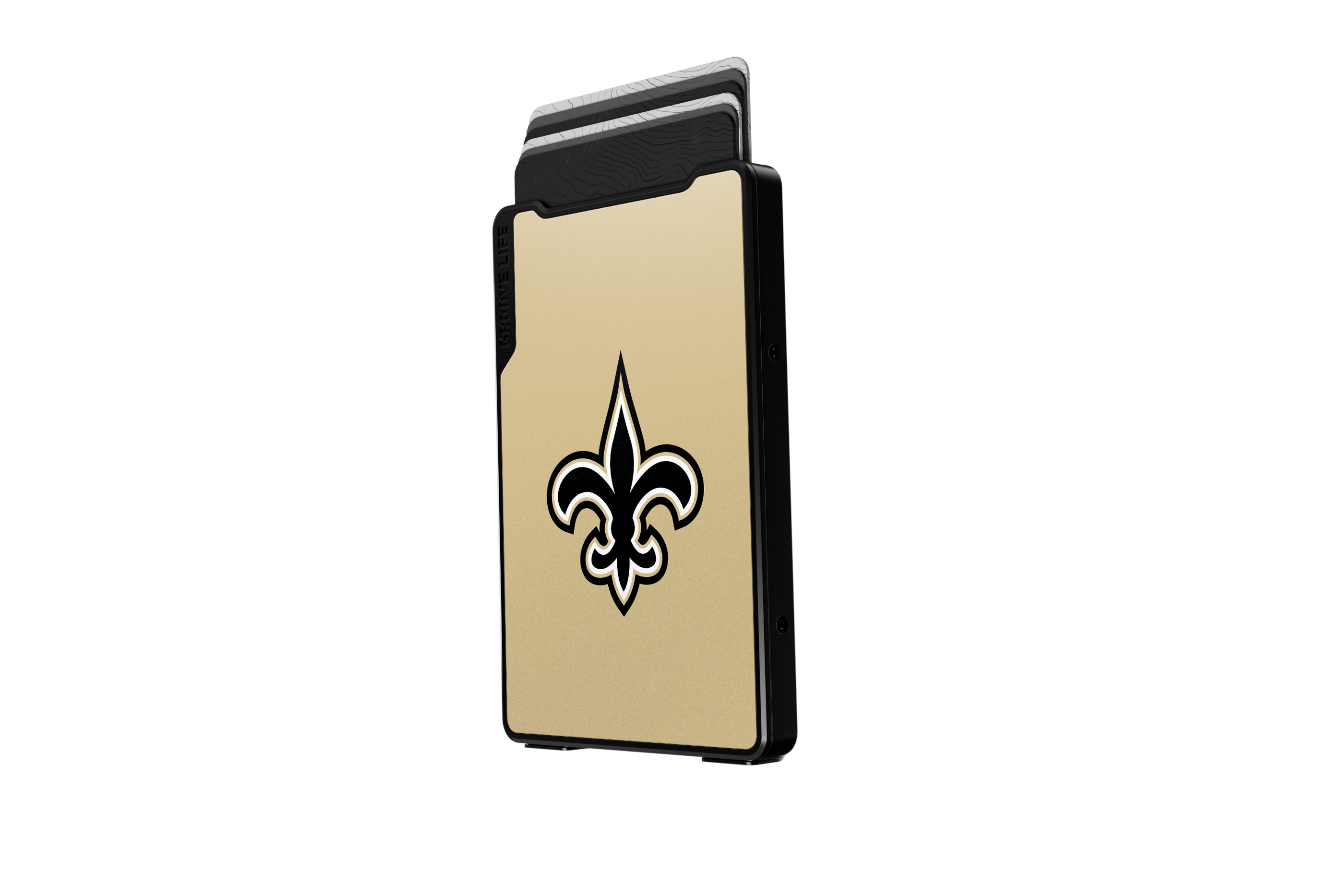 new orleans saints groove wallet Money Clip Brown Leather Go Black Leather Go view 3