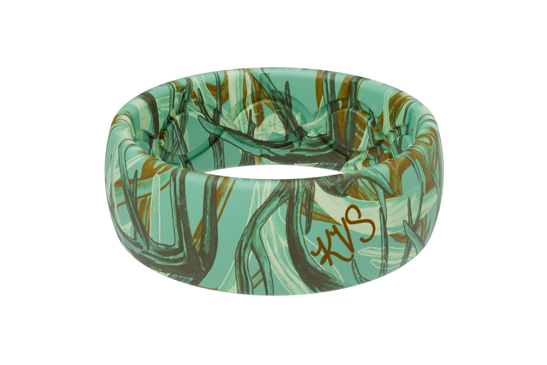 Katie Van Slyke Teal Antlers Ring View 1