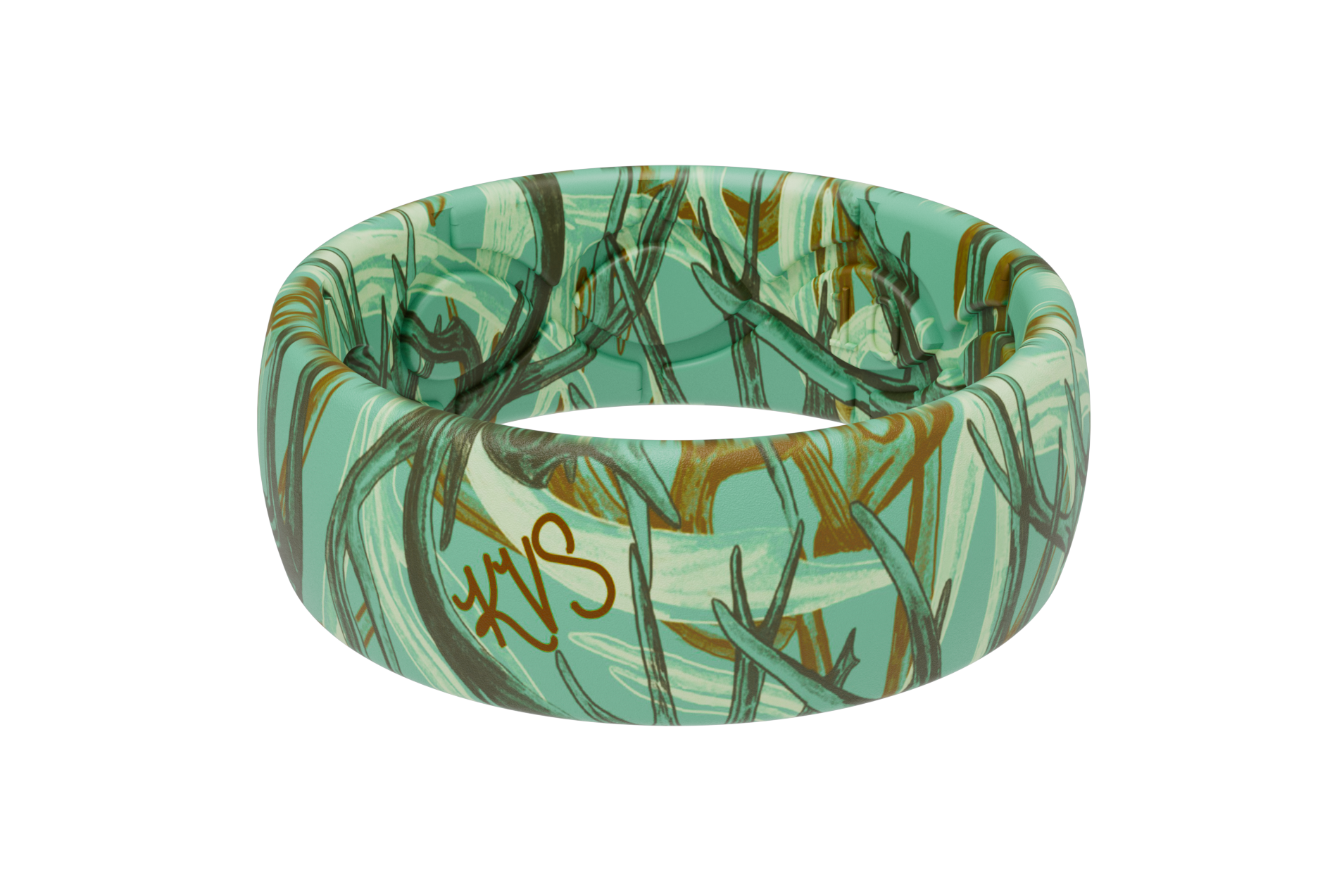 Katie Van Slyke Teal Antlers Ring View 2