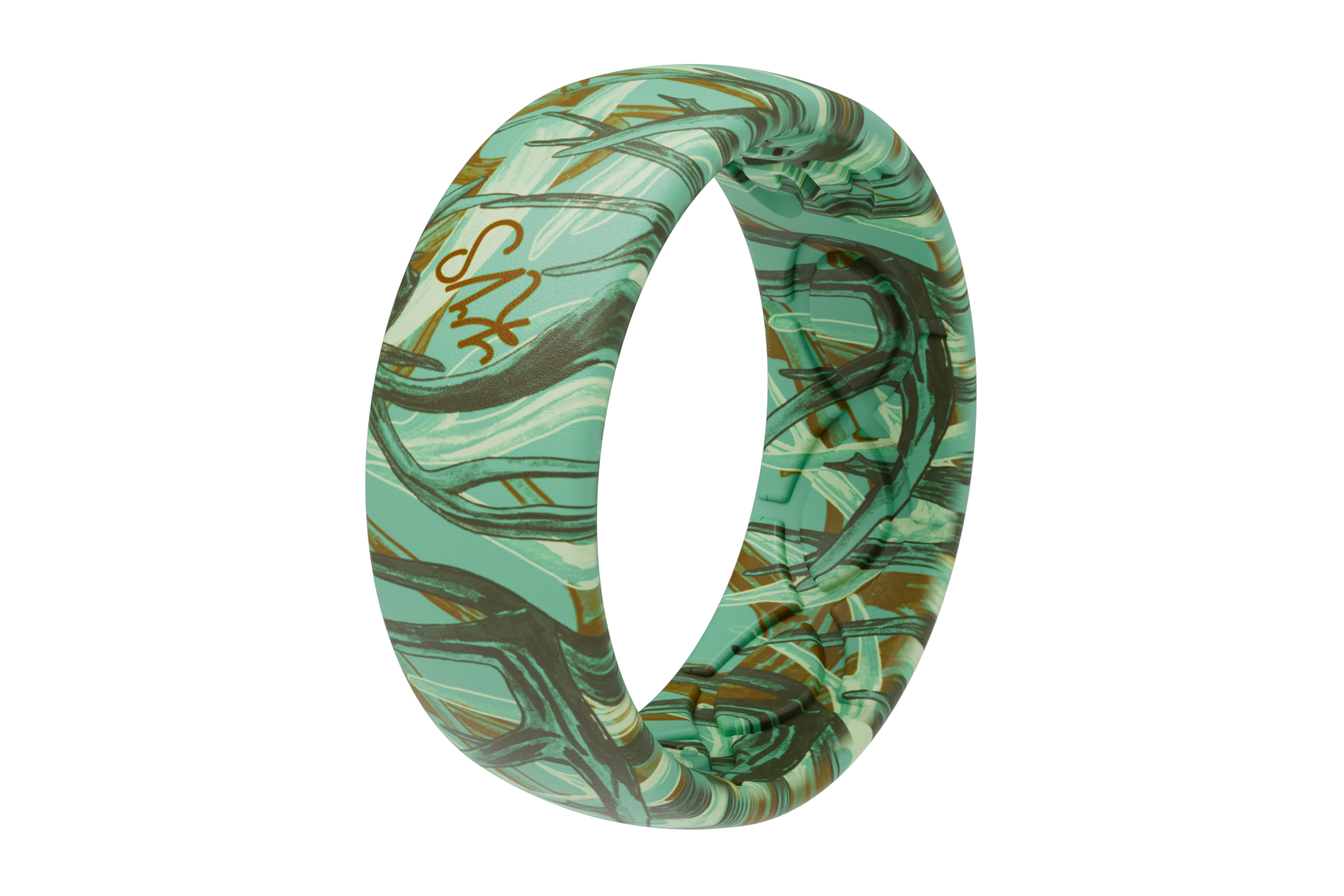 Katie Van Slyke Teal Antlers Ring View 3