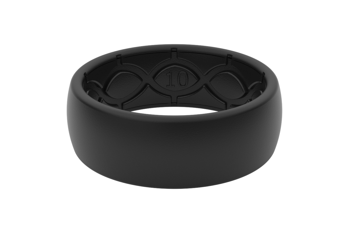 Our Original Solid Midnight Black Silicone Groove Ring Groove Life 3394