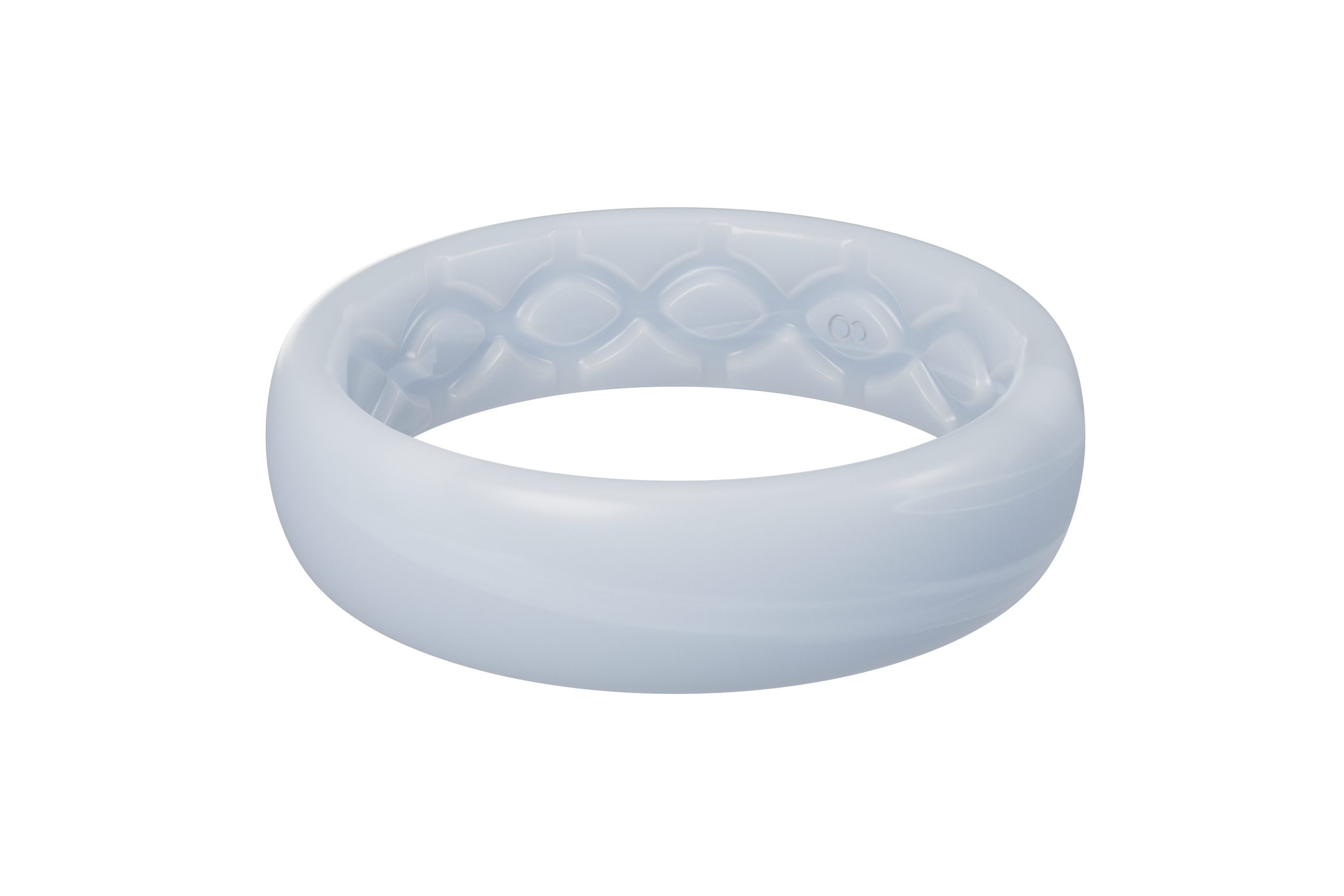 pearl gray solid thin ring view 2