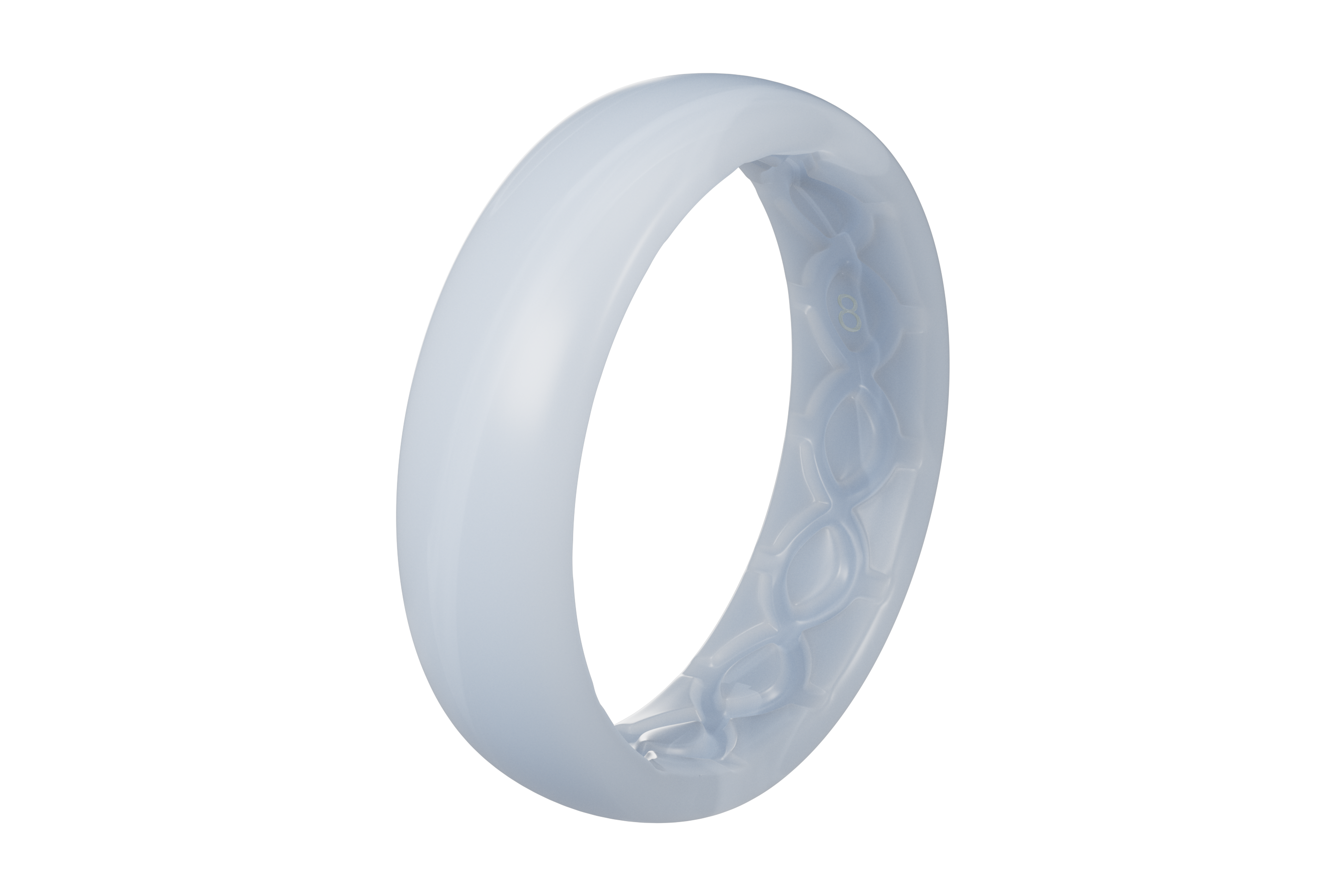 pearl gray solid thin ring view 3