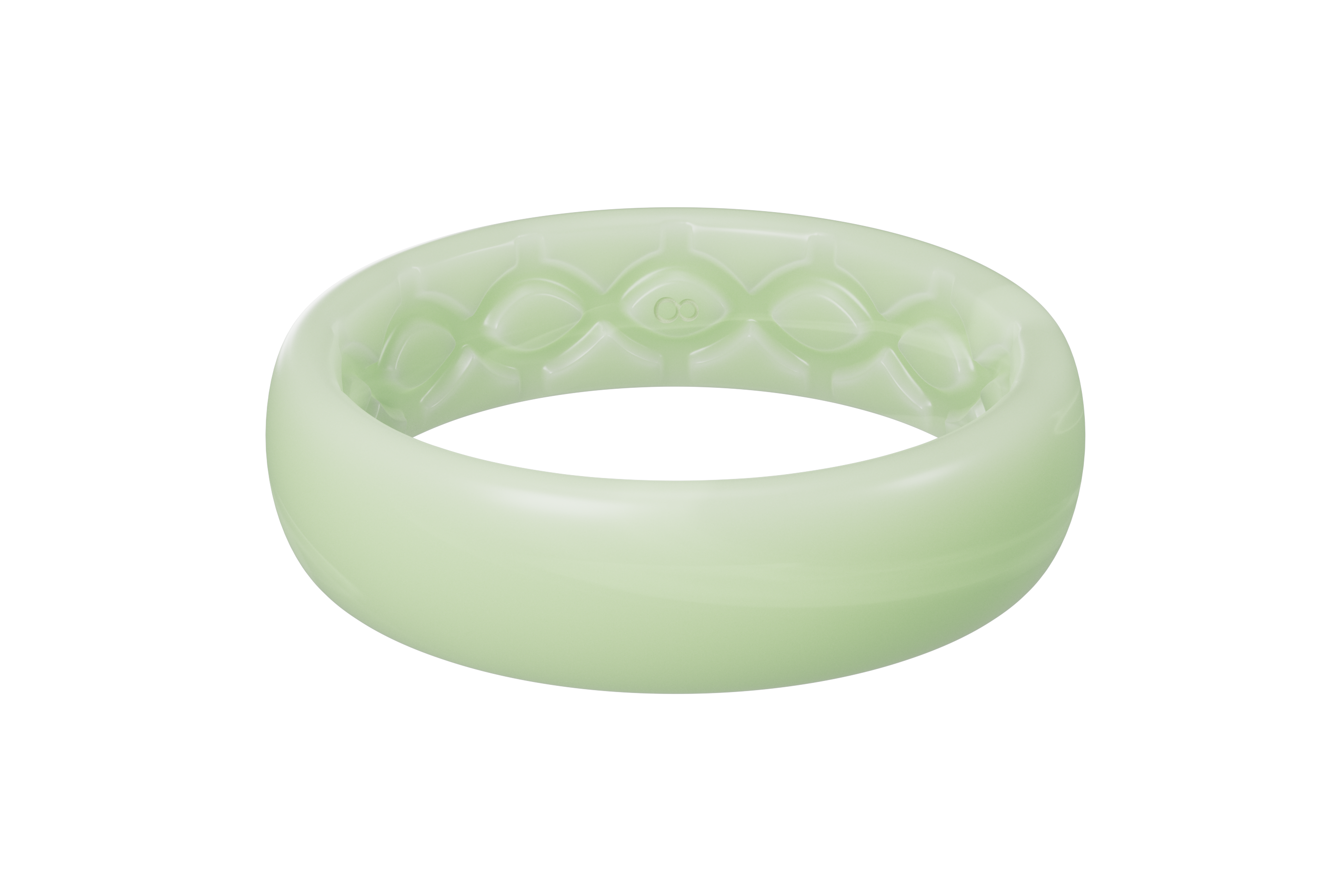 pearl jade solid thin ring view 1