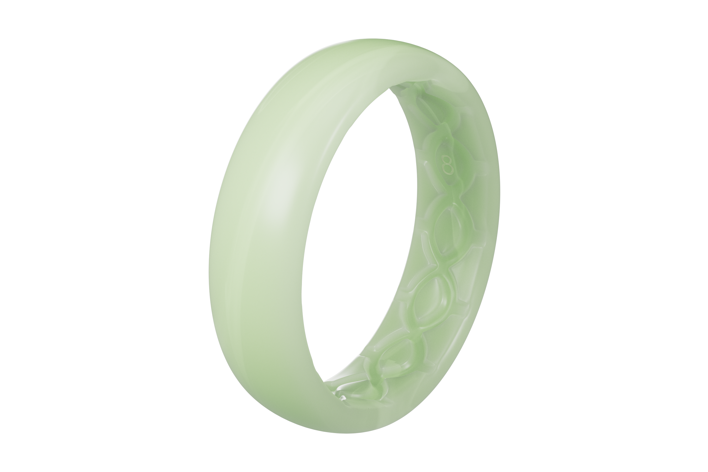 pearl jade solid thin ring view 3