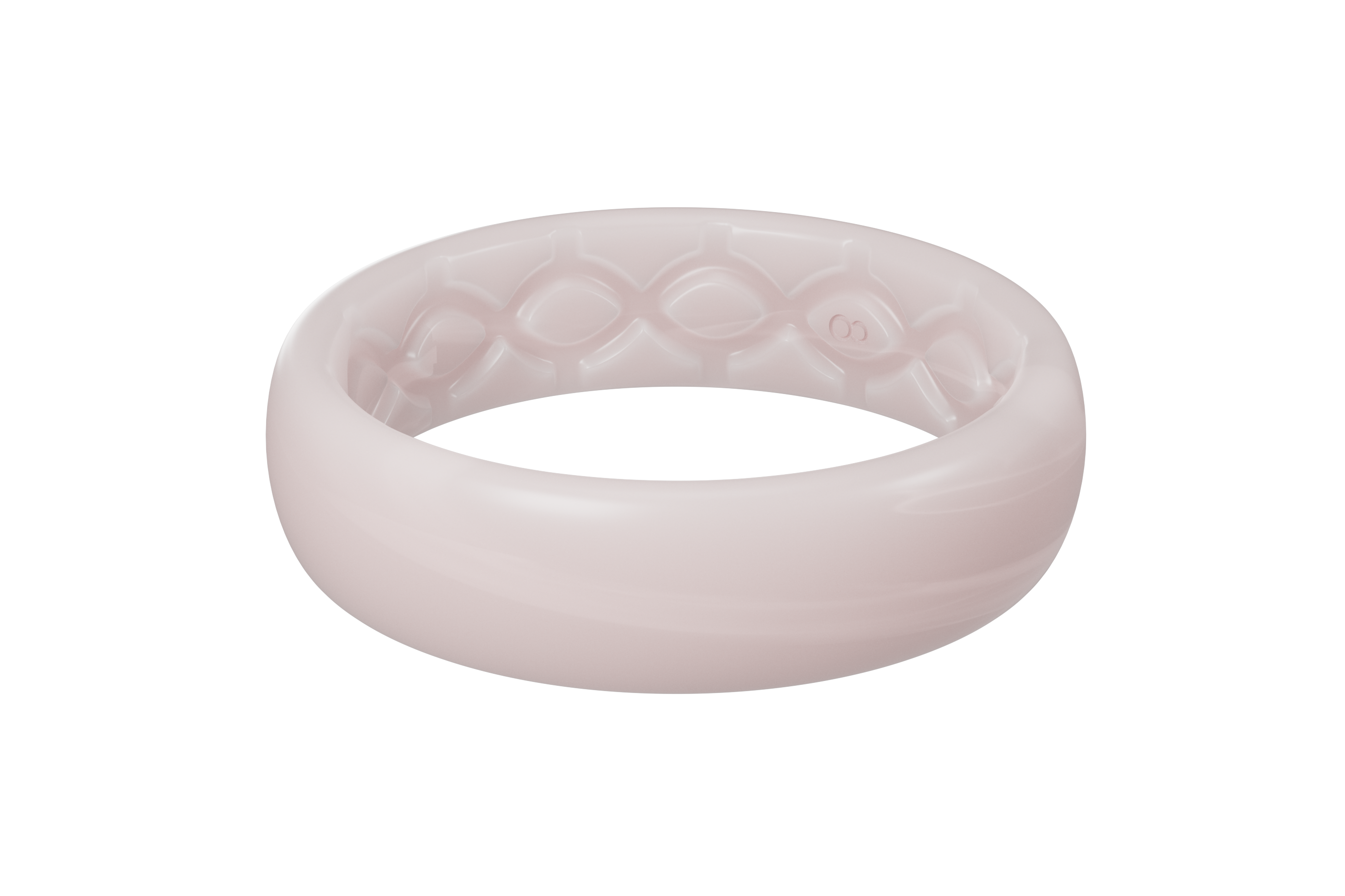 pearl rose solid thin ring view 2