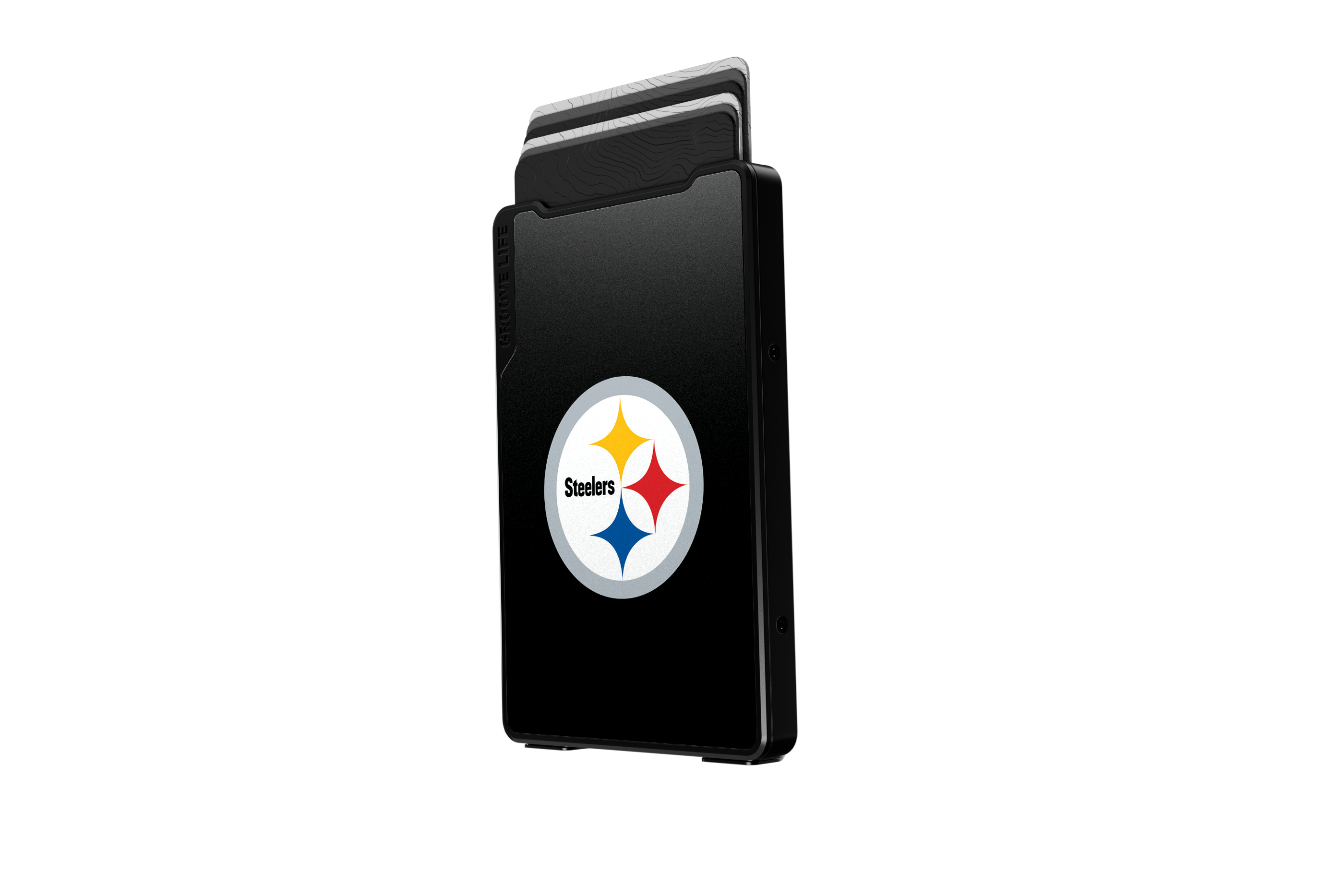 pittsburgh steelers groove wallet Money Clip Brown Leather Go Black Leather Go view 3