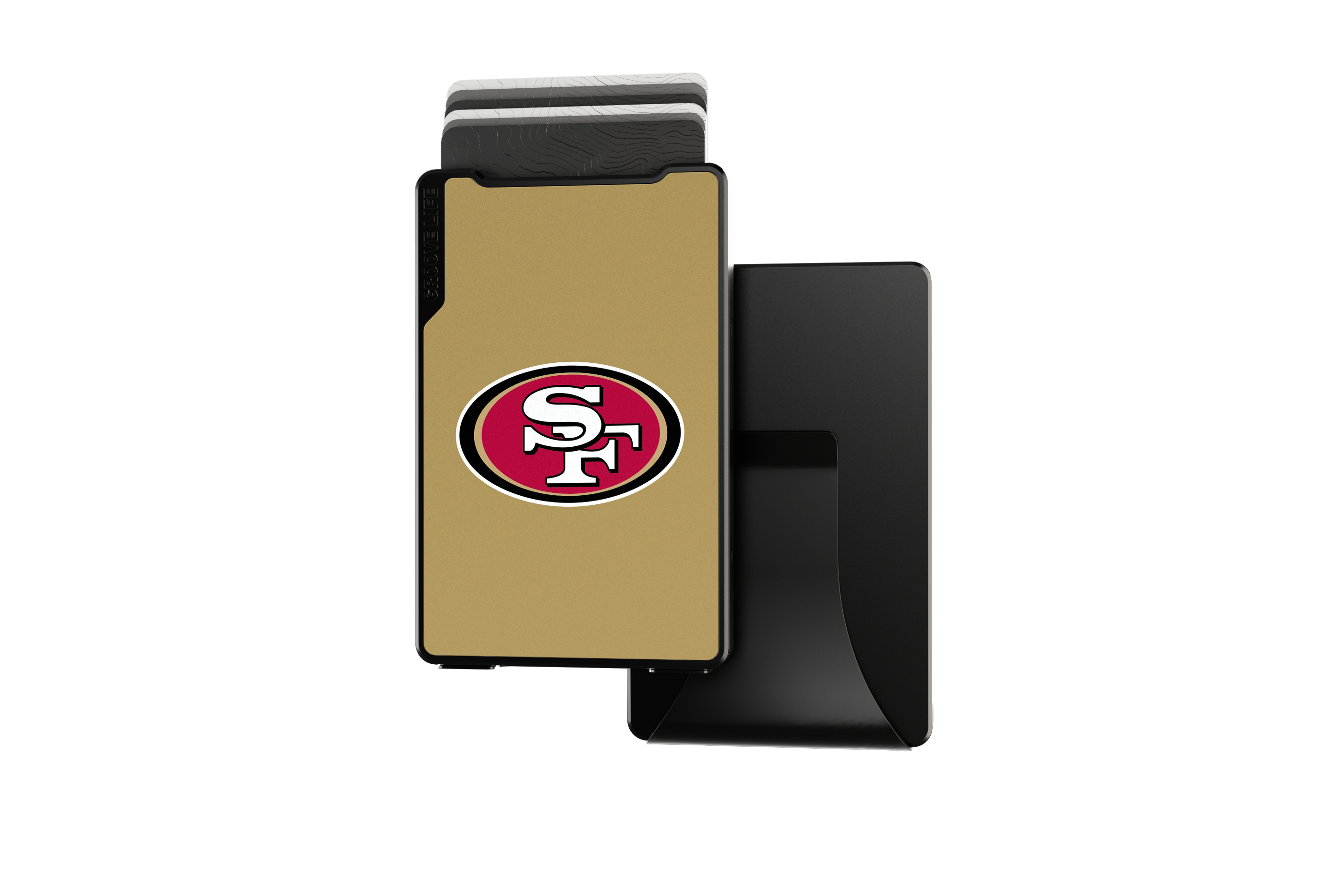 san francisco 49ers groove wallet Money Clip Brown Leather Go Black Leather Go view 2