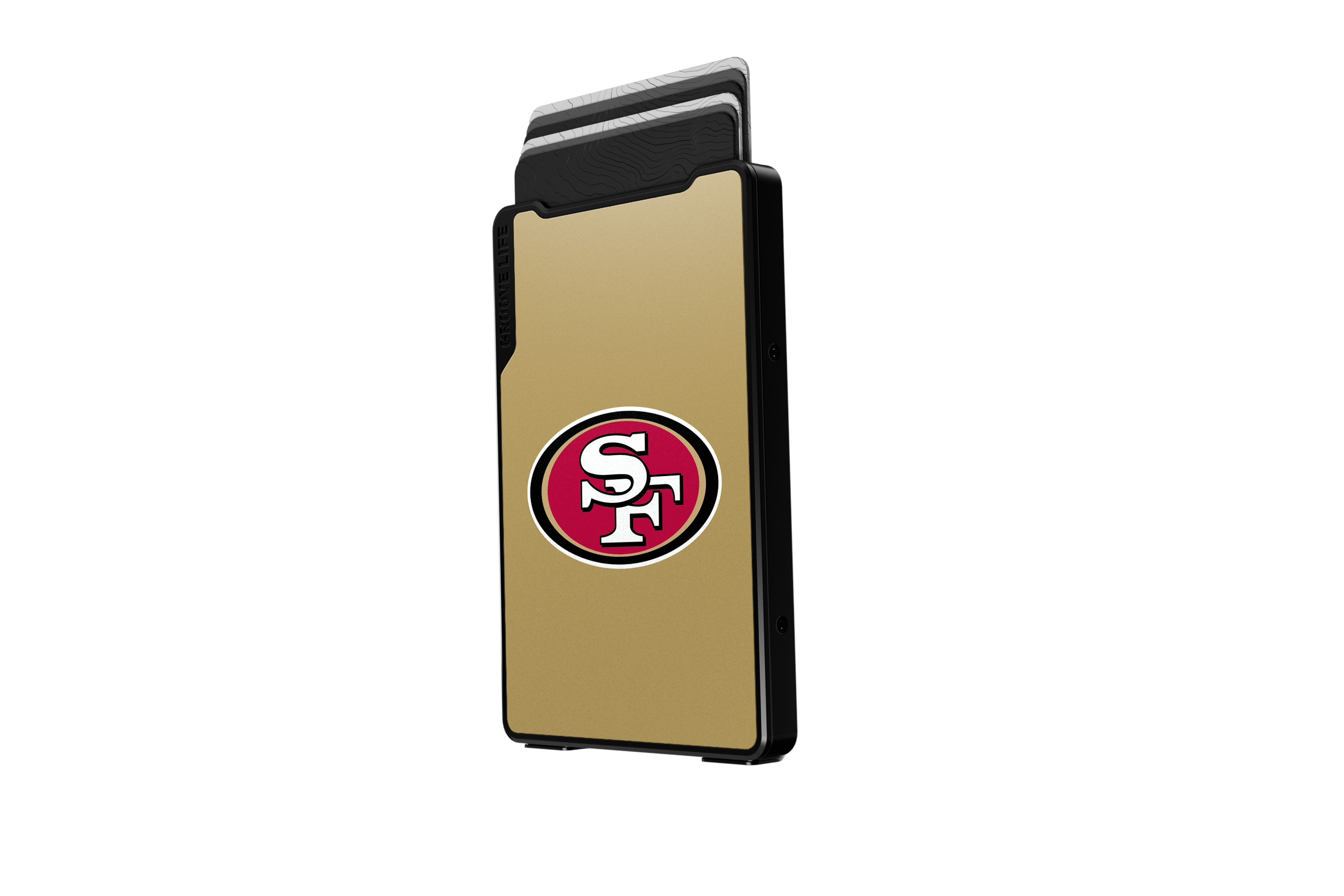 san francisco 49ers groove wallet Money Clip Brown Leather Go Black Leather Go view 3