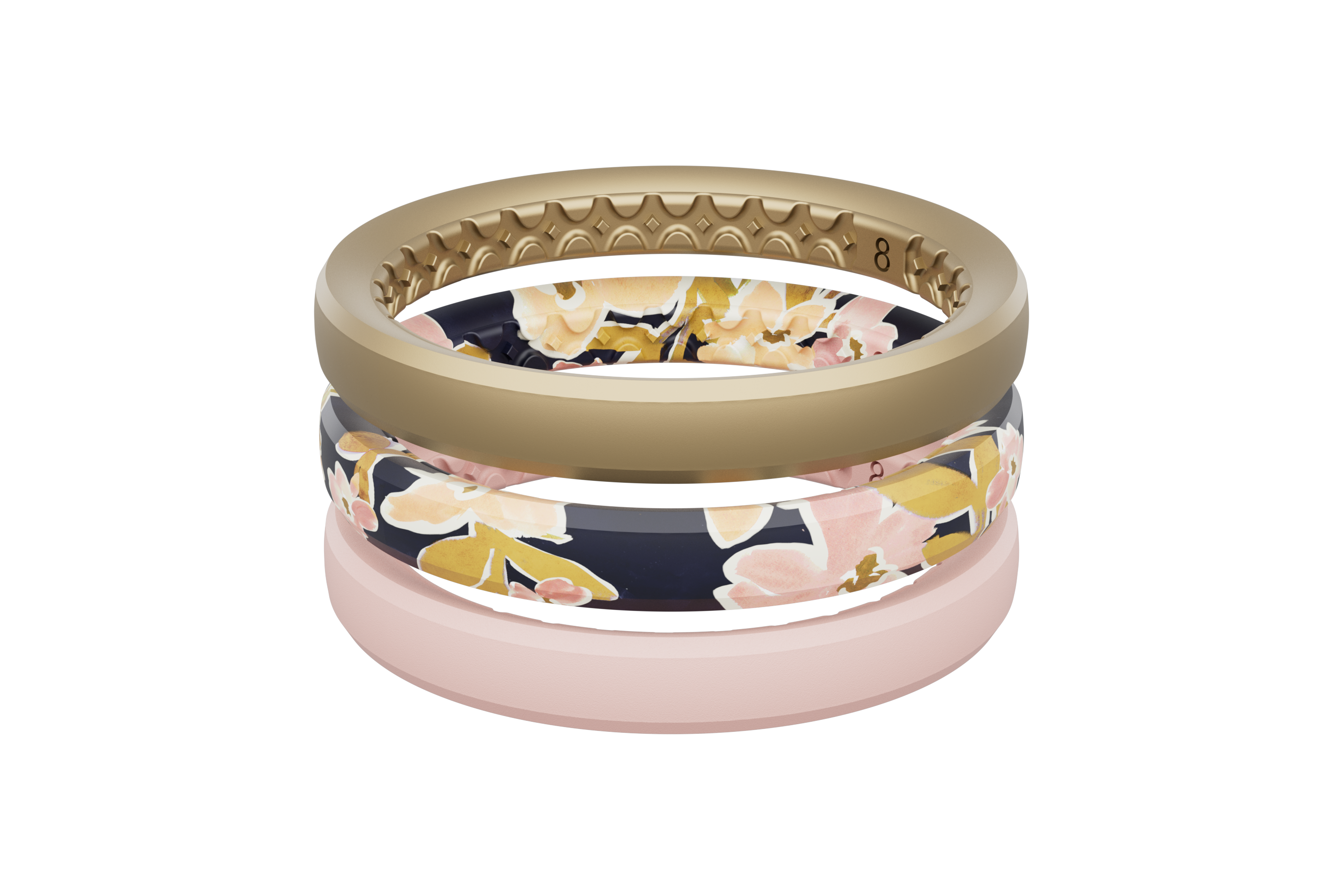 This stackable Louis Vuitton ring in white, yellow and pink