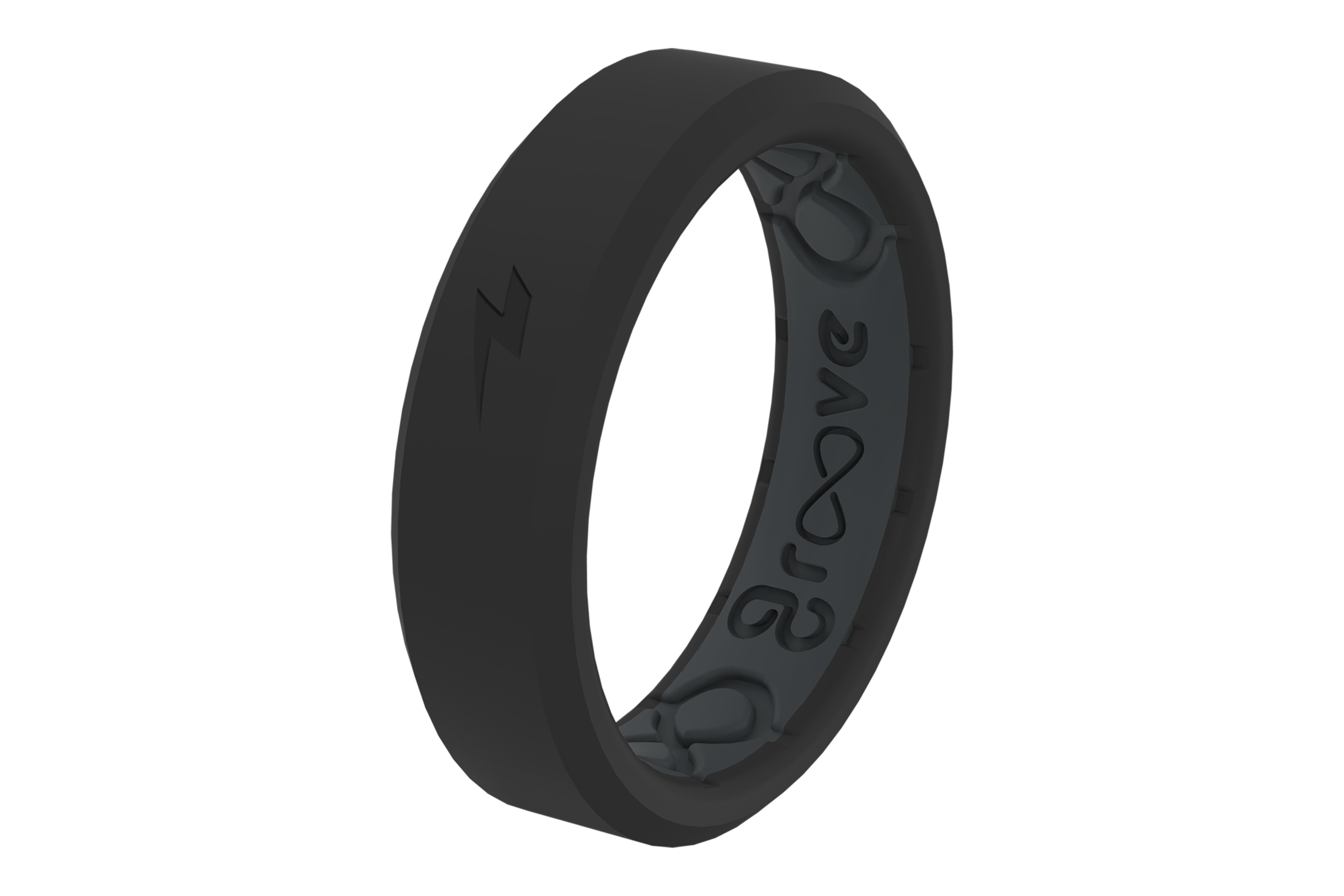 Men's Gray Silicone Ring 14