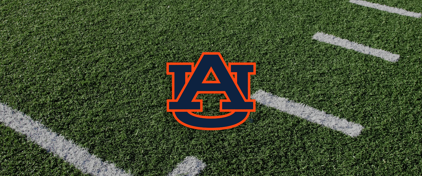 Auburn Collegiate Silicone Rings, Auburn logo on football field