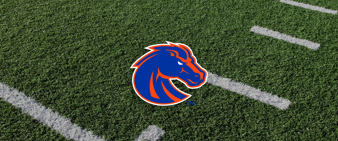 Boise State logo on football field