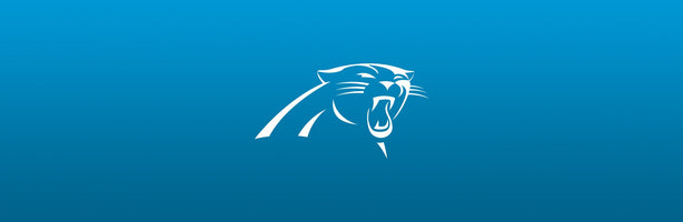 Carolina Panthers logo on blue background