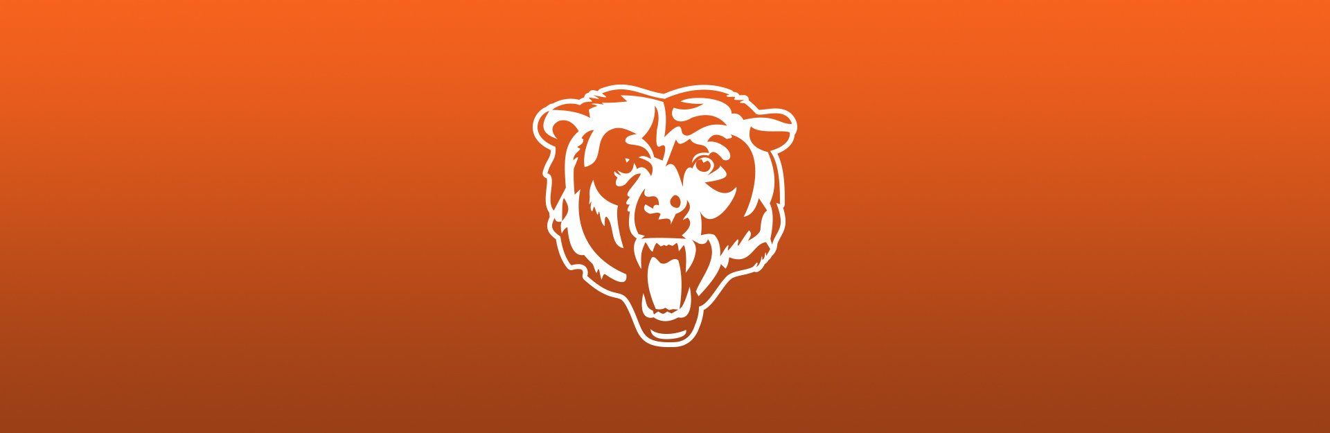 Chicago Bears logo on orange background