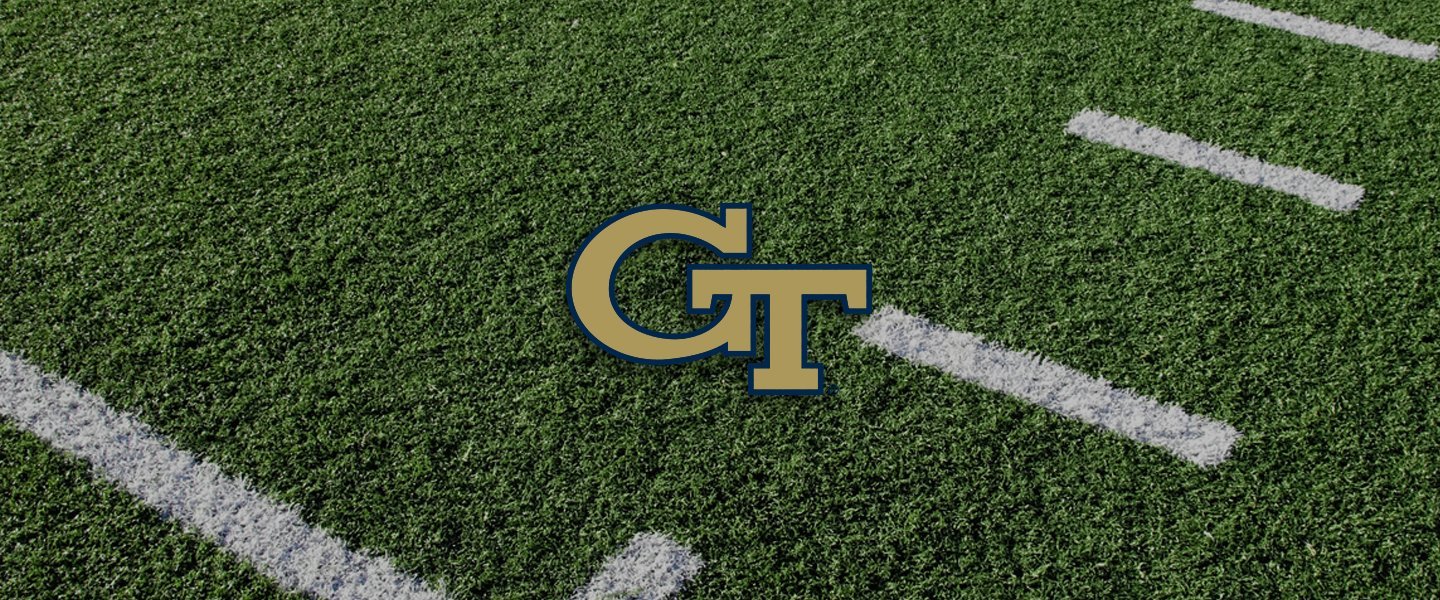 Georgia Tech logo on football field