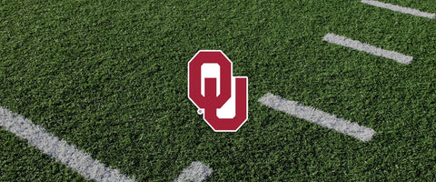 University of Oklahoma logo on football field
