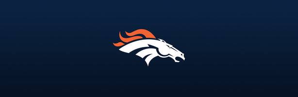 Denver Broncos logo on blue background