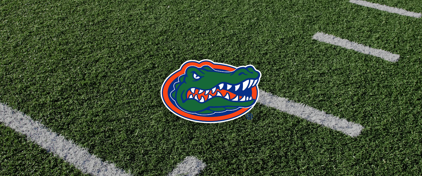 Florida Collegiate Silicone Rings, Florida logo on football field