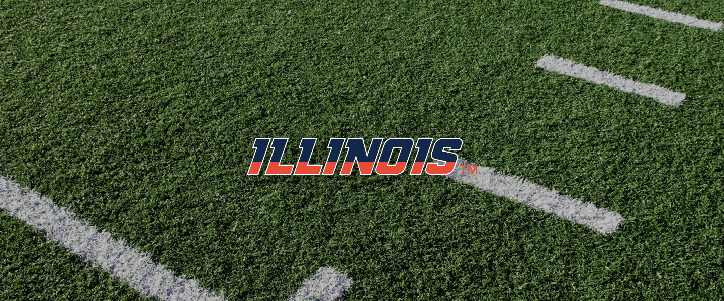 Illinois logo on football field