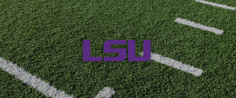 LSU Collegiate Silicone Rings, LSU logo on football field