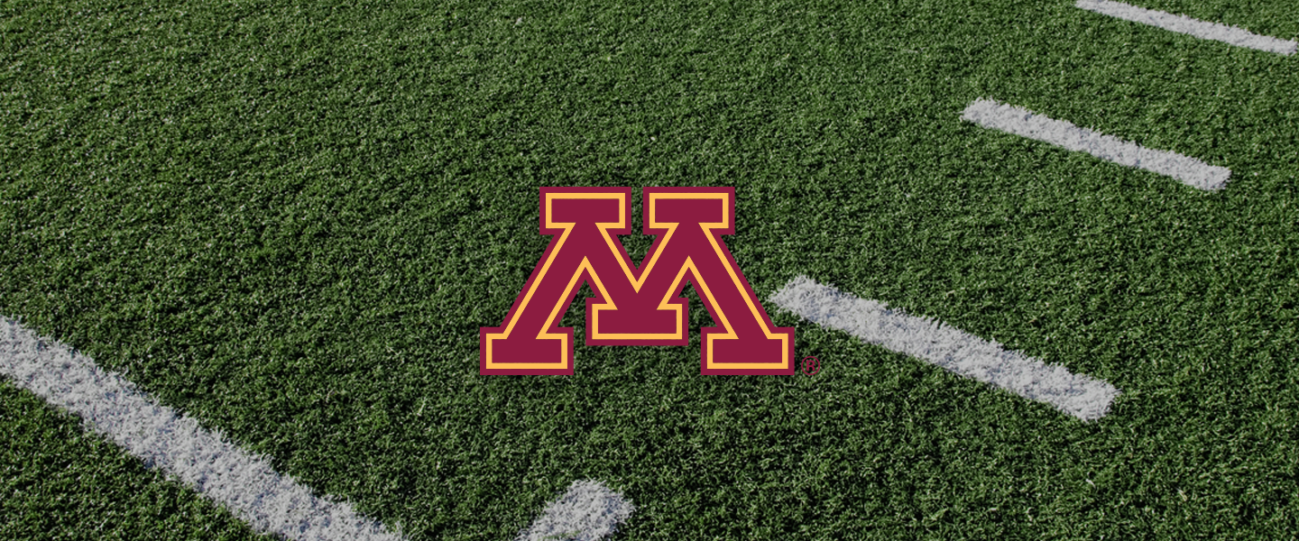 Minnesota logo on football field