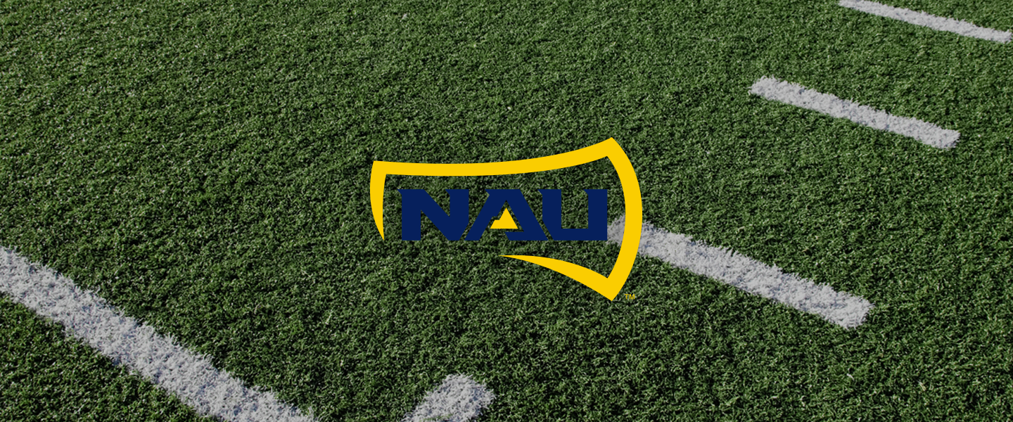 Northern Arizona logo on football field