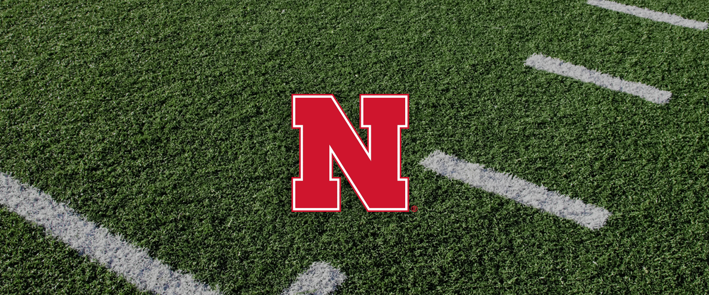 Nebraska logo on football field