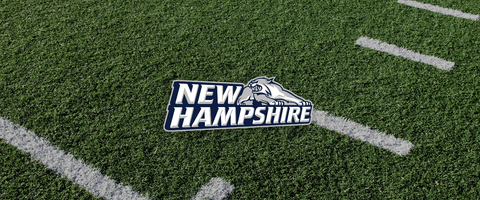 New Hampshire logo on football field
