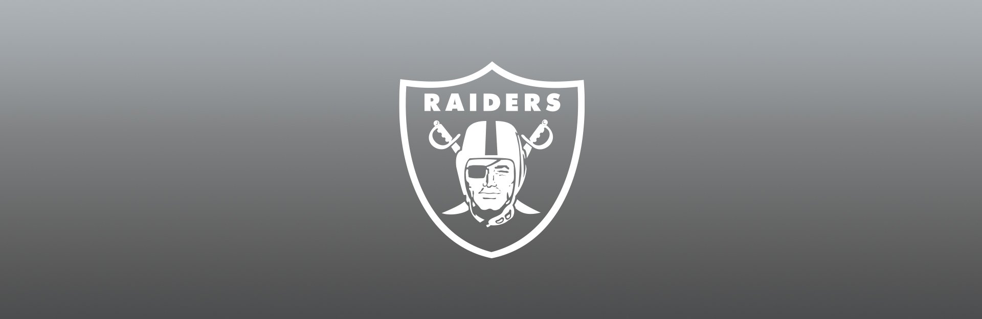 Las Vegas Raiders logo on gray background