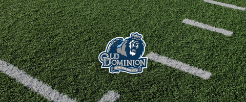Old Dominion logo on football field