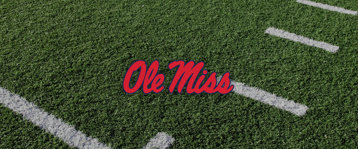 Mississippi logo on football field